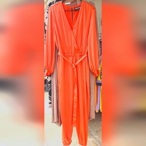 Full Length 💥Deep Orange💥 Jumper/ Gold Strappy 👠